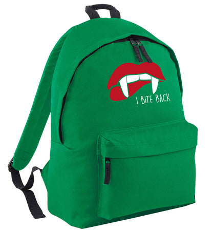 I bite back green adults backpack