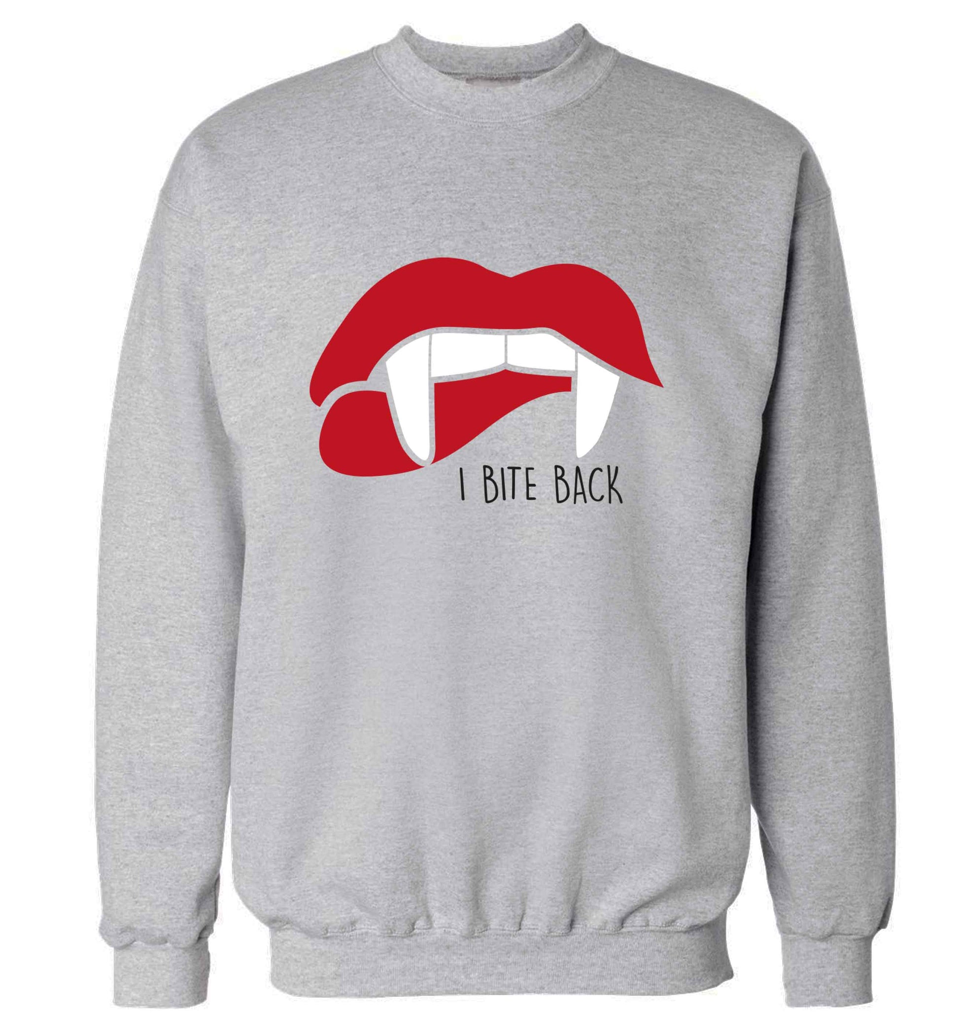 I bite back adult's unisex grey sweater 2XL