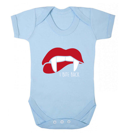 I bite back baby vest pale blue 18-24 months