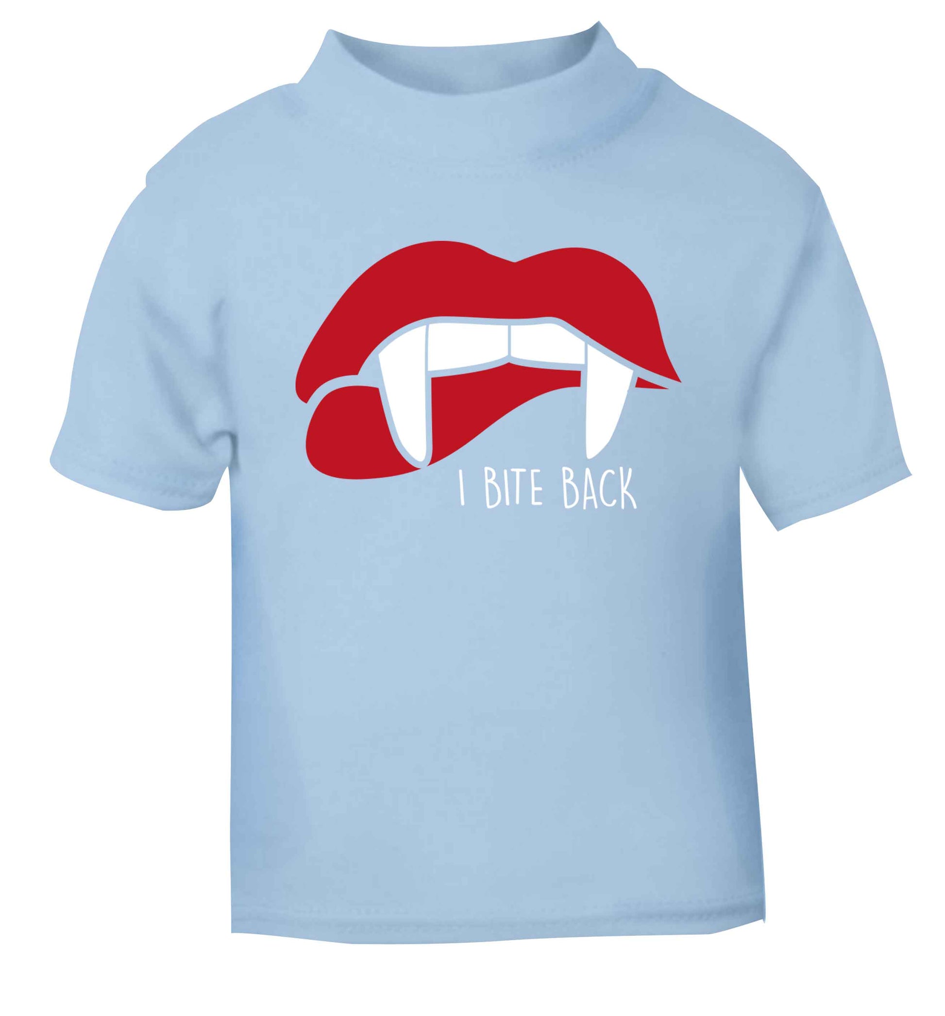 I bite back light blue baby toddler Tshirt 2 Years