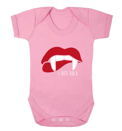 I bite back baby vest pale pink 18-24 months