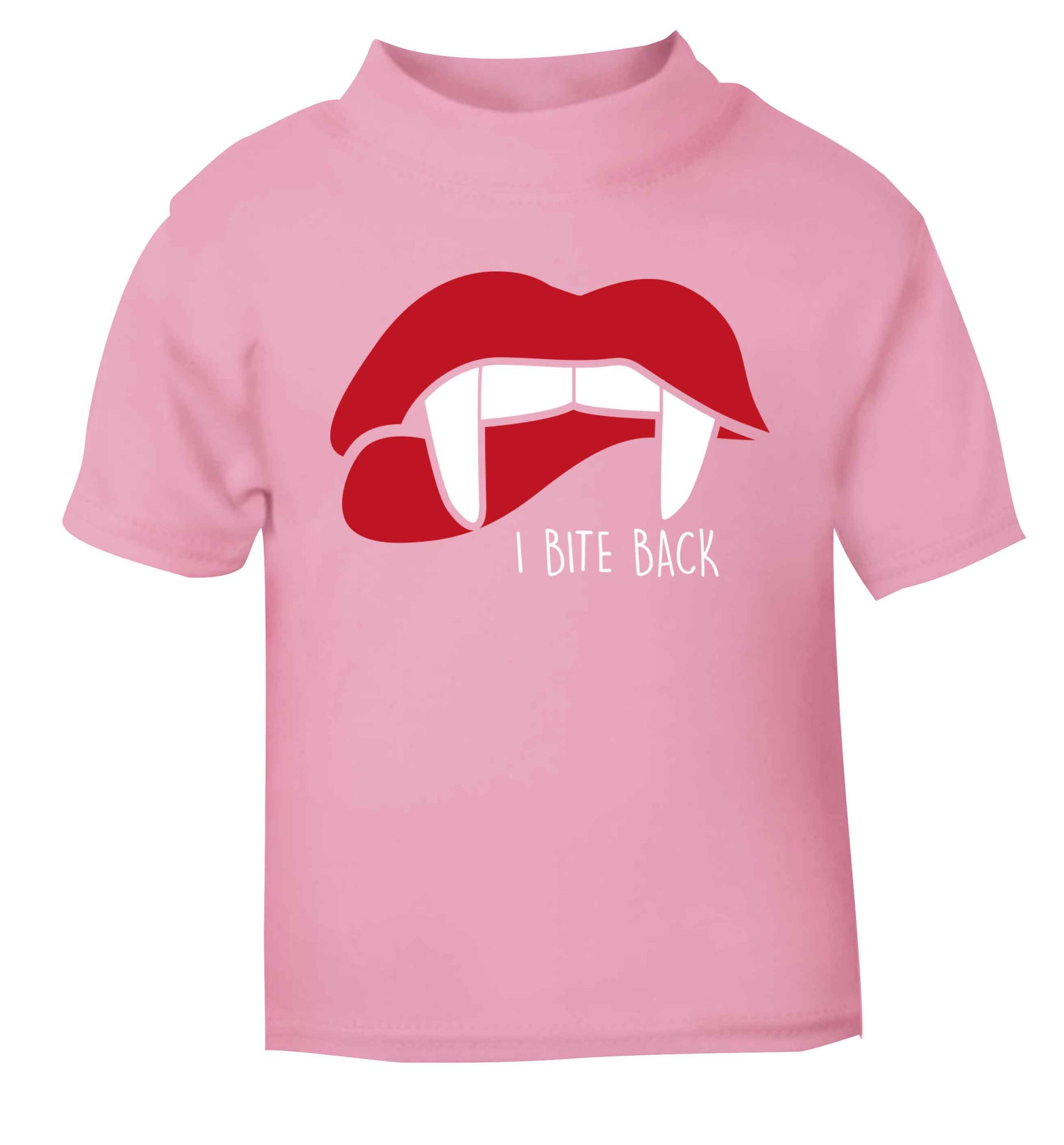 I bite back light pink baby toddler Tshirt 2 Years