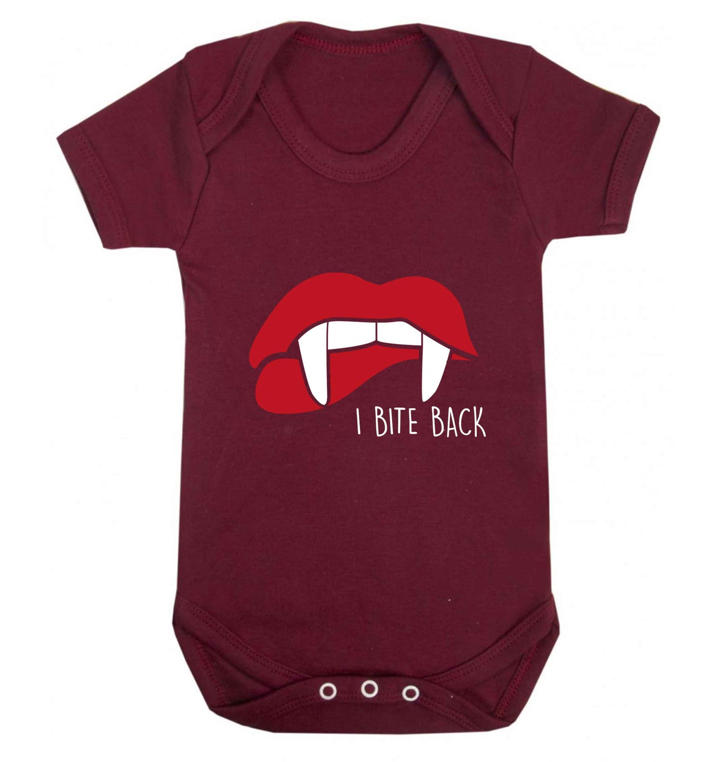 I bite back baby vest maroon 18-24 months