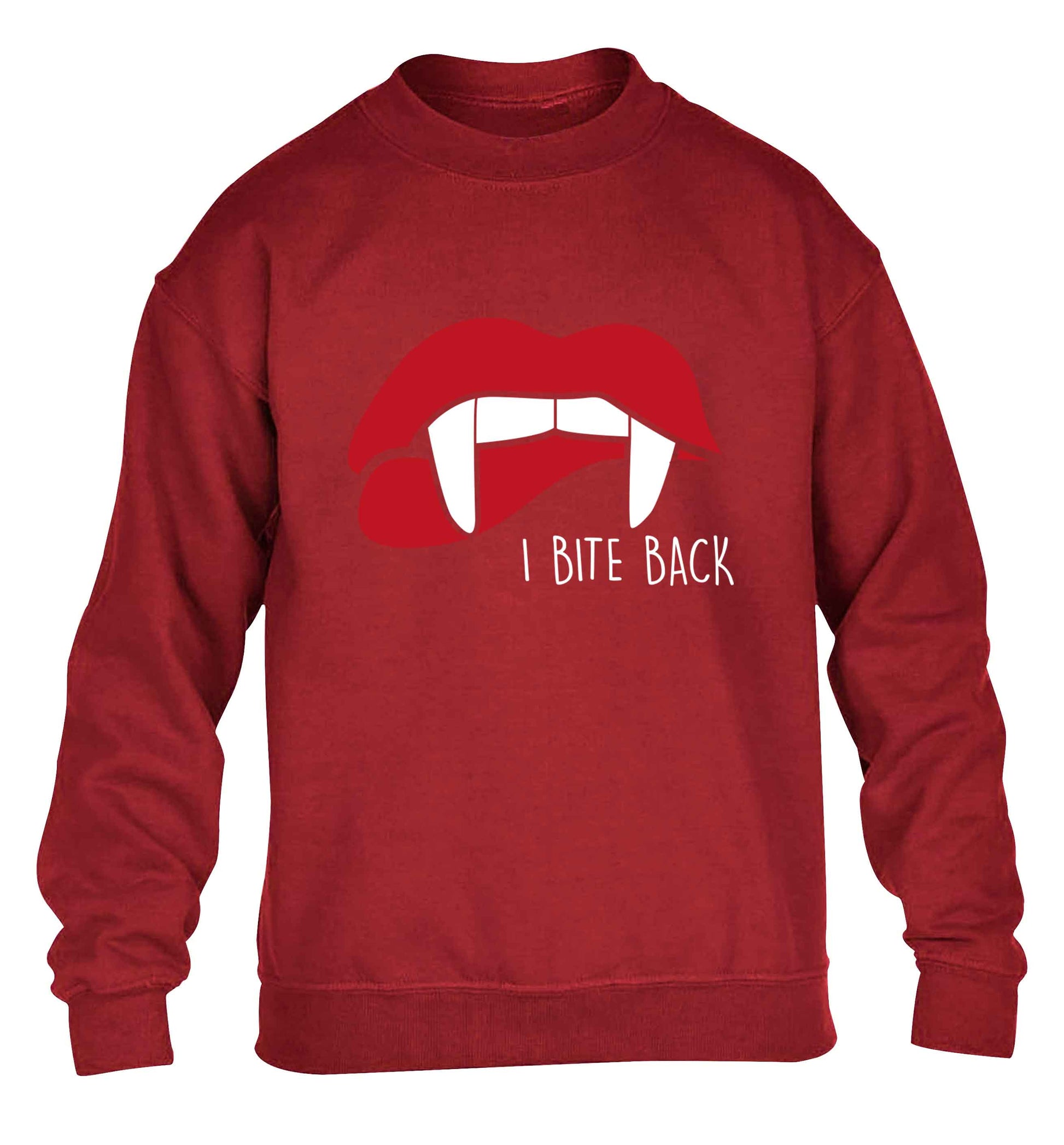 I bite back children's grey sweater 12-13 Years
