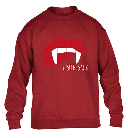 I bite back children's grey sweater 12-13 Years