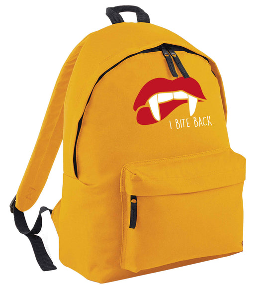I bite back mustard adults backpack
