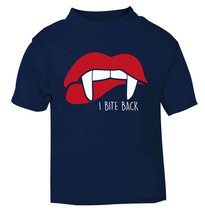 I bite back navy baby toddler Tshirt 2 Years