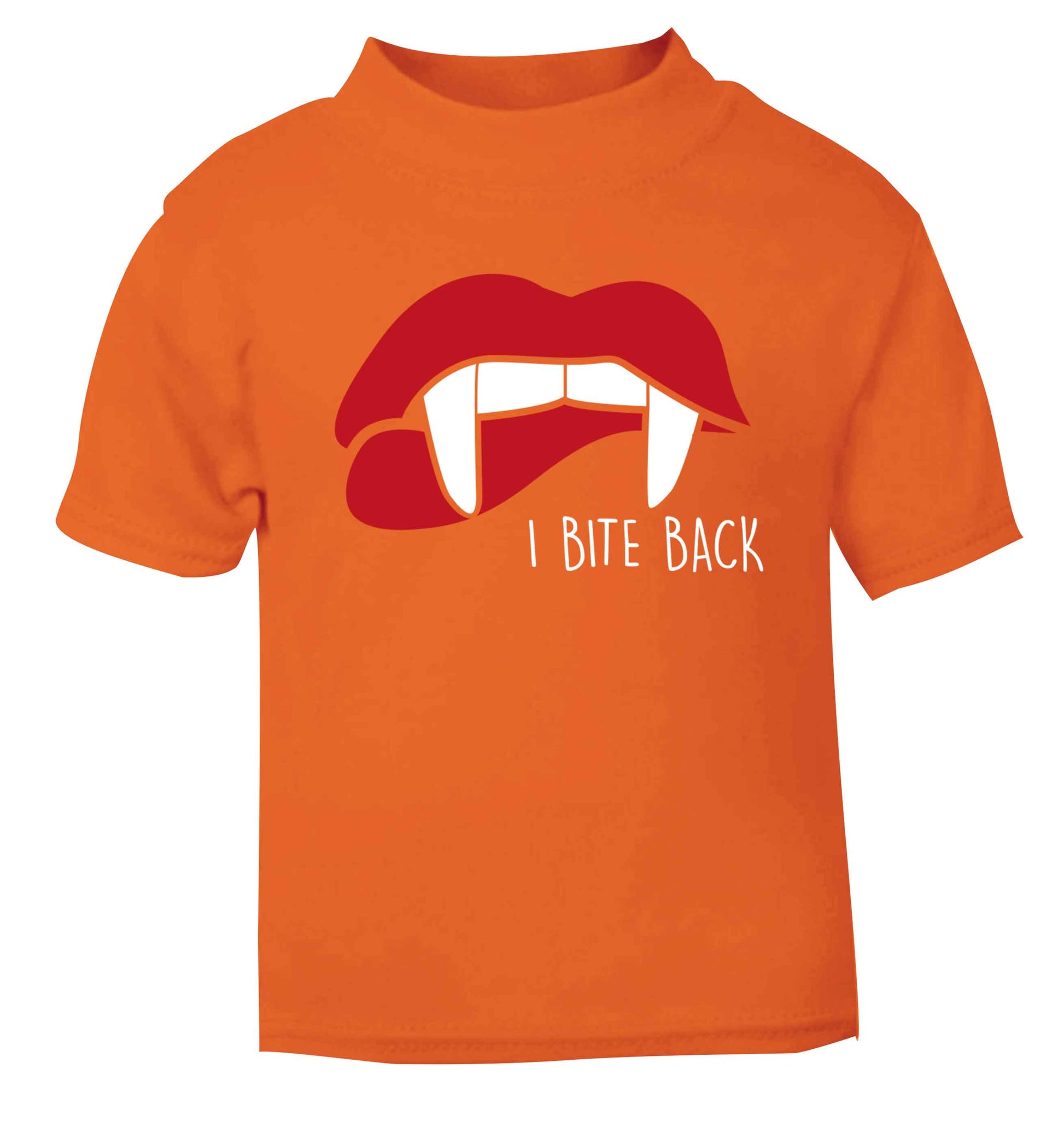 I bite back orange baby toddler Tshirt 2 Years