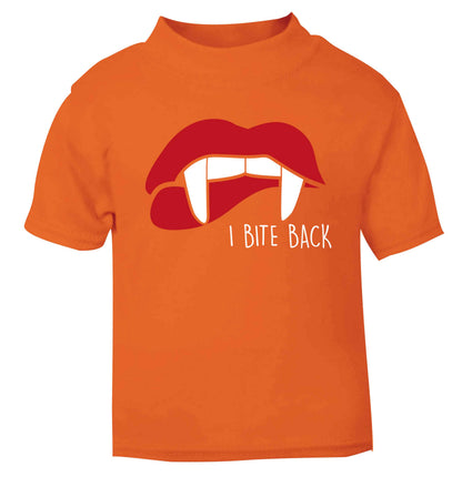 I bite back orange baby toddler Tshirt 2 Years