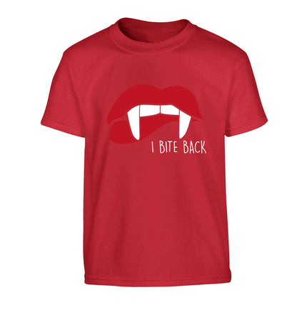 I bite back Children's red Tshirt 12-13 Years