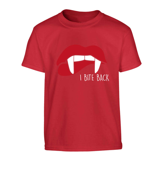 I bite back Children's red Tshirt 12-13 Years