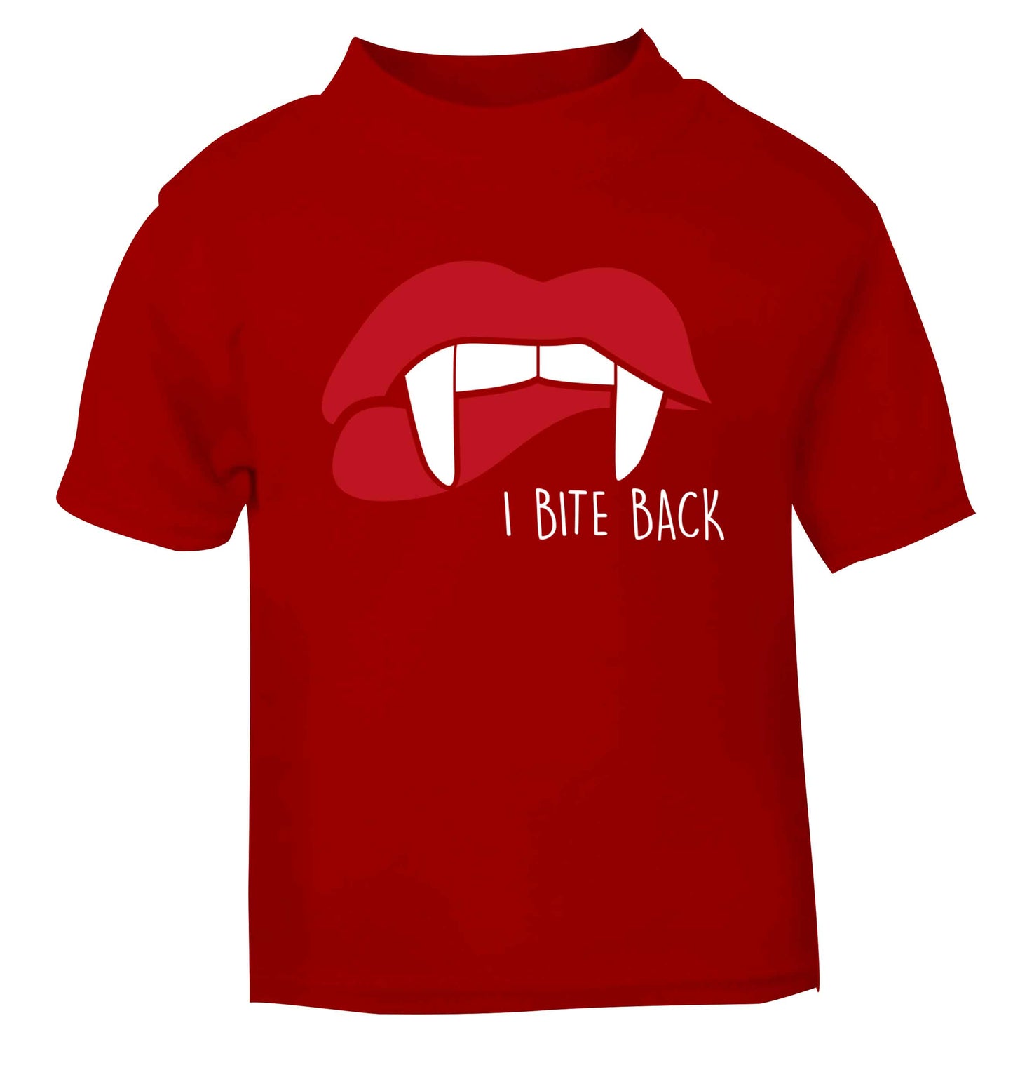 I bite back red baby toddler Tshirt 2 Years