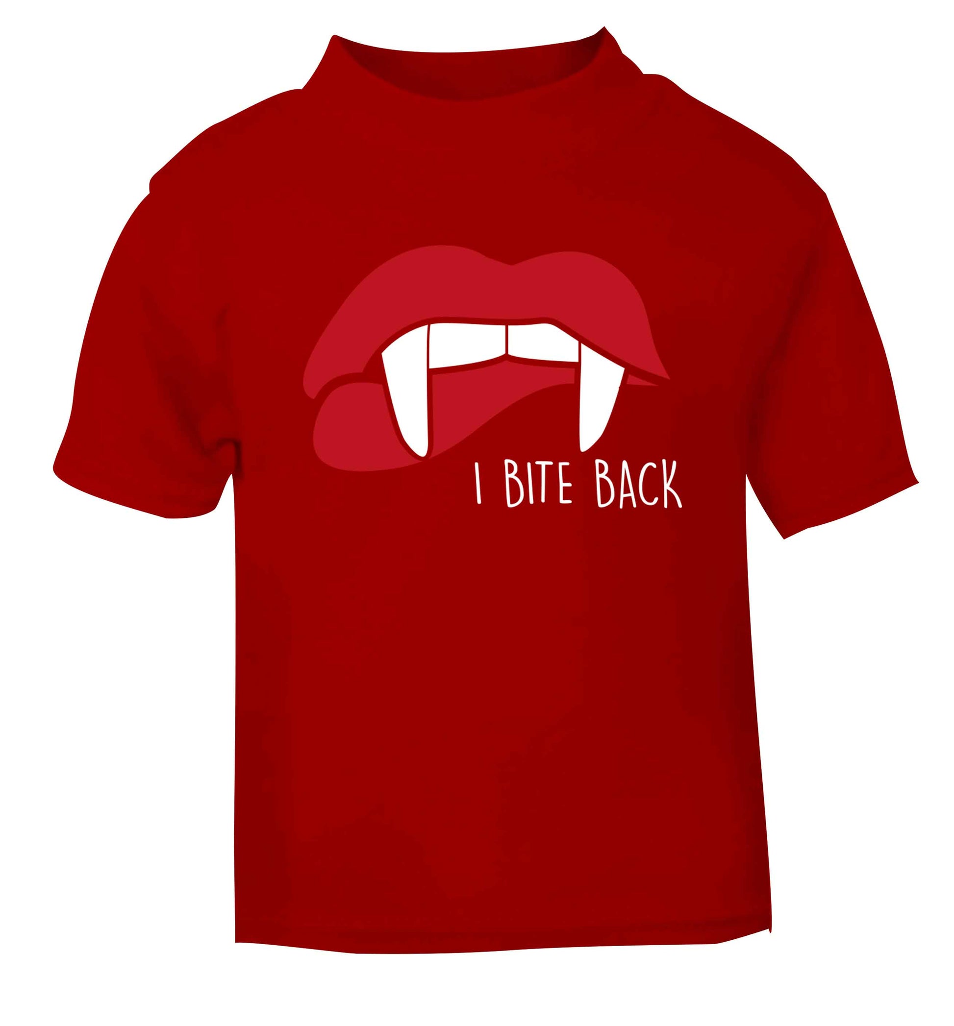 I bite back red baby toddler Tshirt 2 Years