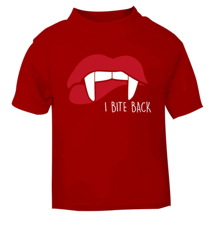 I bite back red baby toddler Tshirt 2 Years
