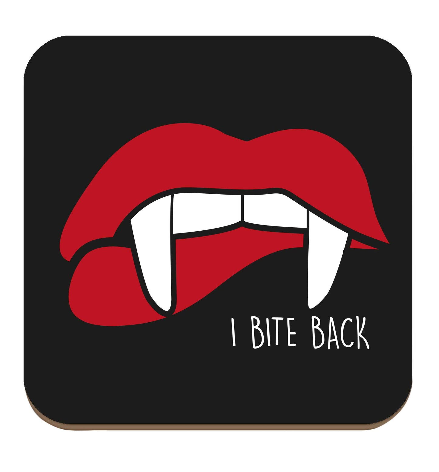 I bite back set of four coasters