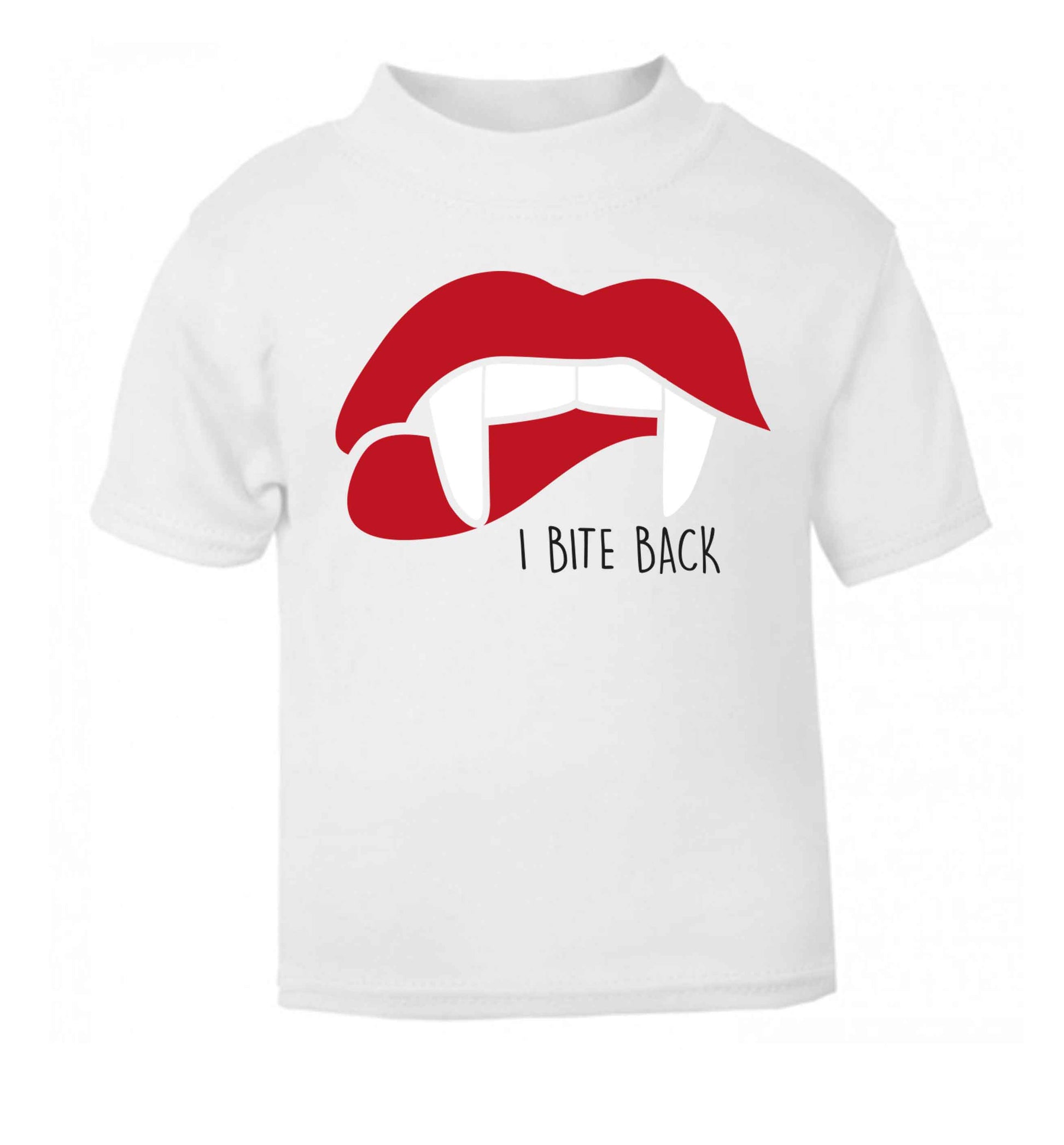I bite back white baby toddler Tshirt 2 Years
