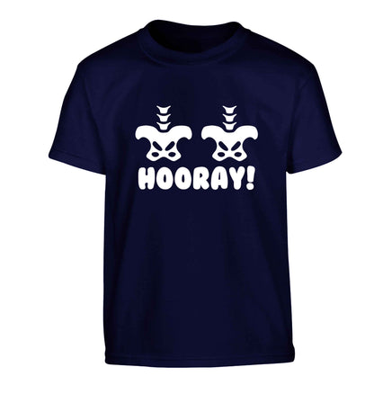 Hip Hip Hooray! Children's navy Tshirt 12-13 Years