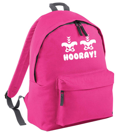 Hip Hip Hooray! pink adults backpack