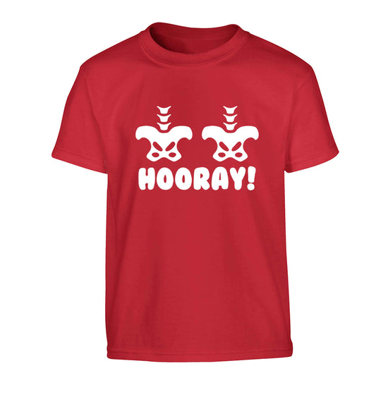 Hip Hip Hooray! Children's red Tshirt 12-13 Years