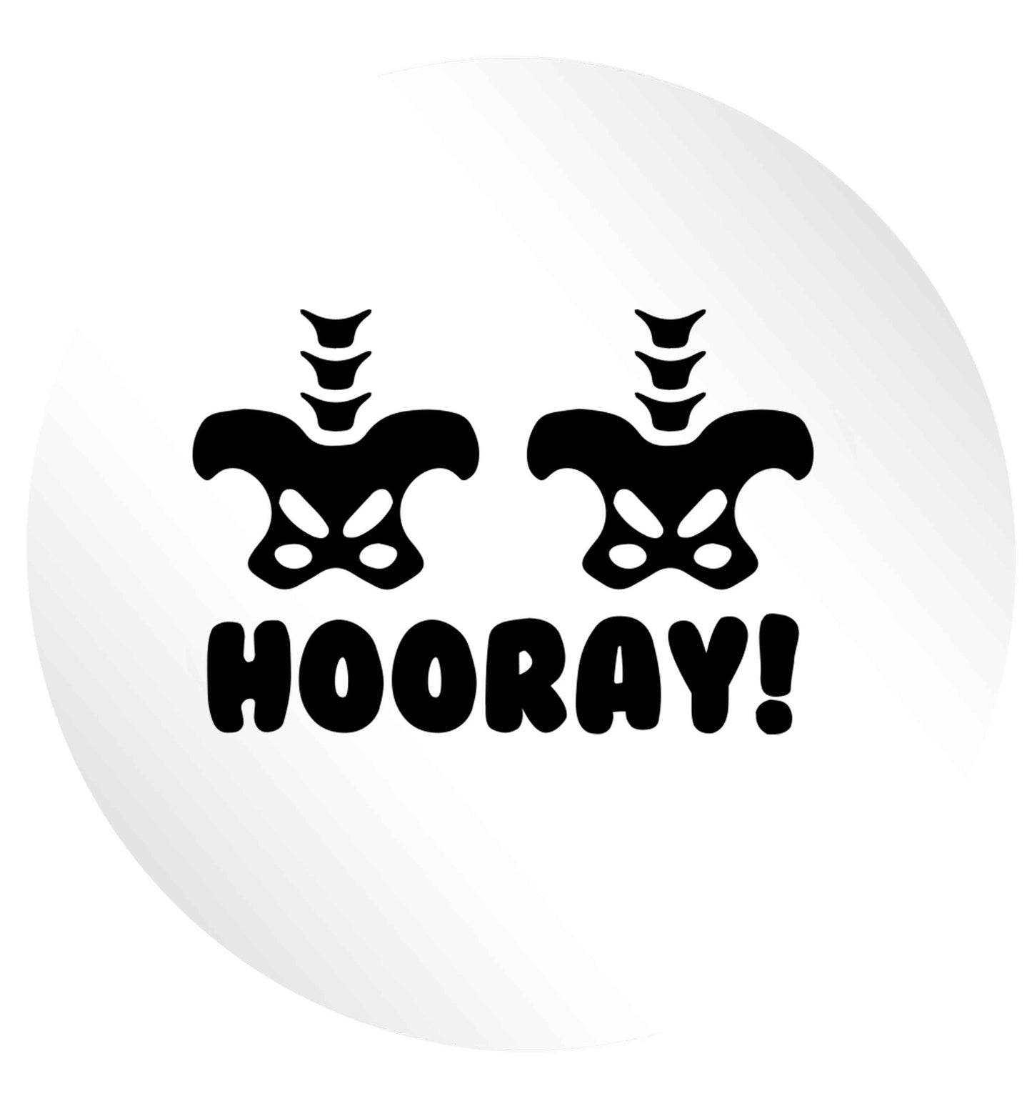 Hip Hip Hooray! 24 @ 45mm matt circle stickers