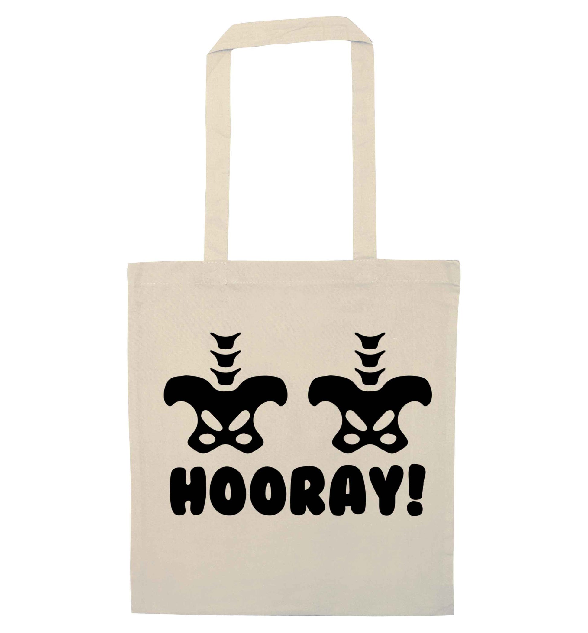 Hip Hip Hooray! natural tote bag