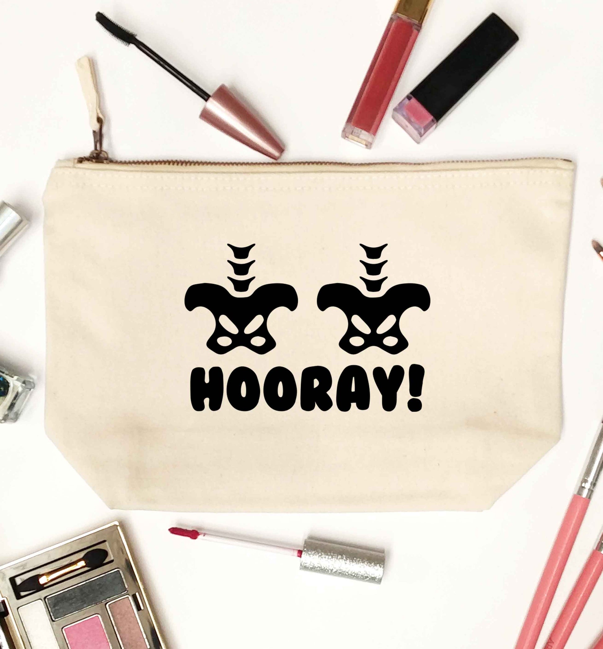 Hip Hip Hooray! natural makeup bag