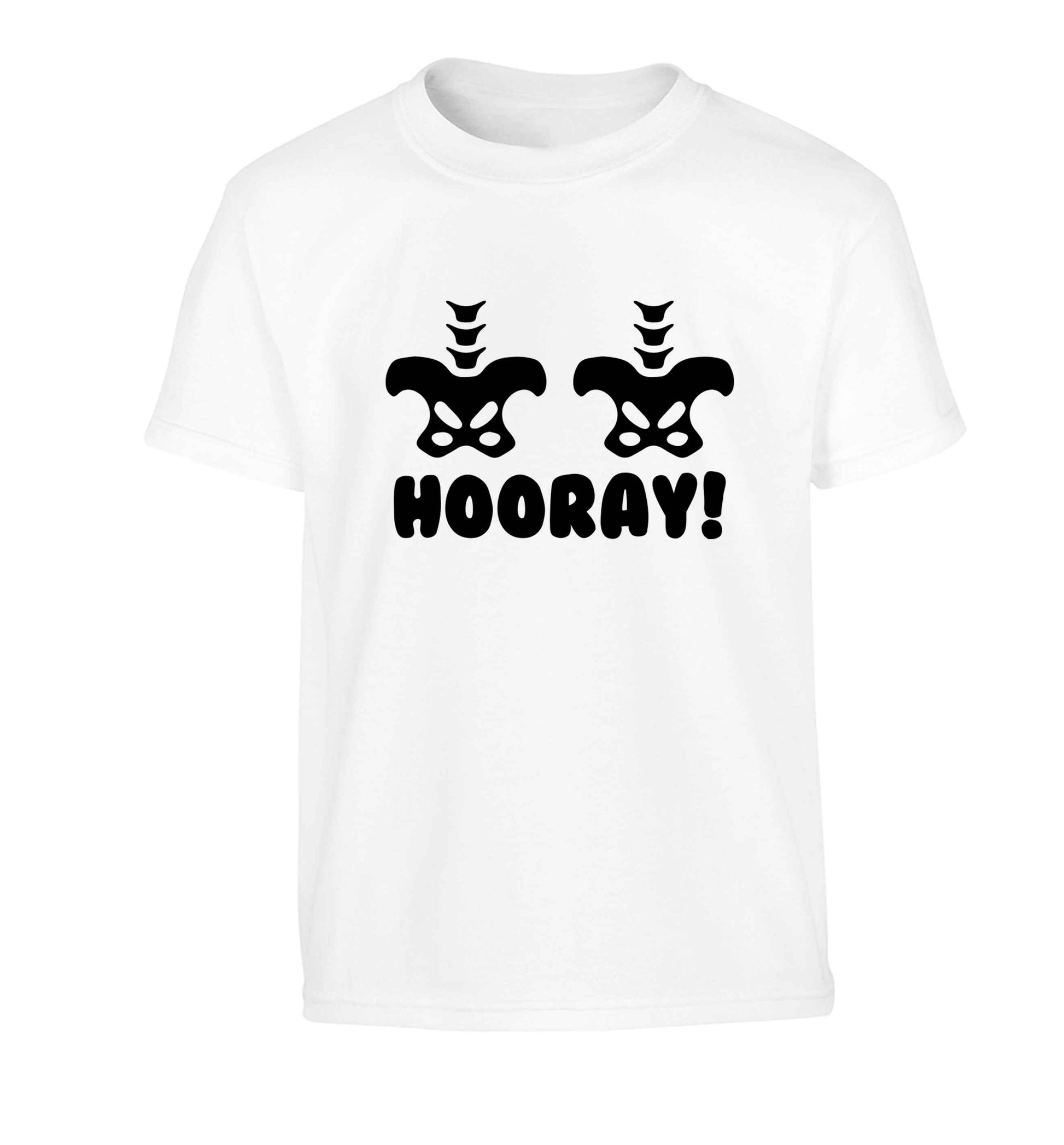 Hip Hip Hooray! Children's white Tshirt 12-13 Years