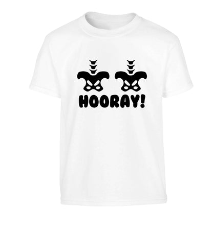 Hip Hip Hooray! Children's white Tshirt 12-13 Years