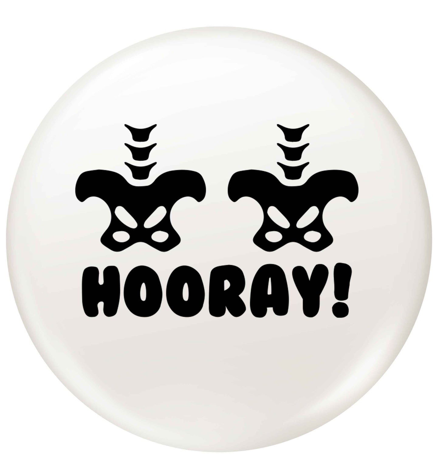 Hip Hip Hooray! small 25mm Pin badge