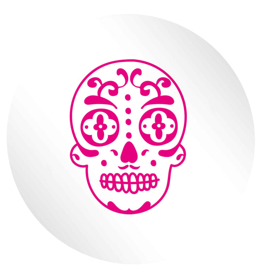 Sugar skull 24 @ 45mm matt circle stickers