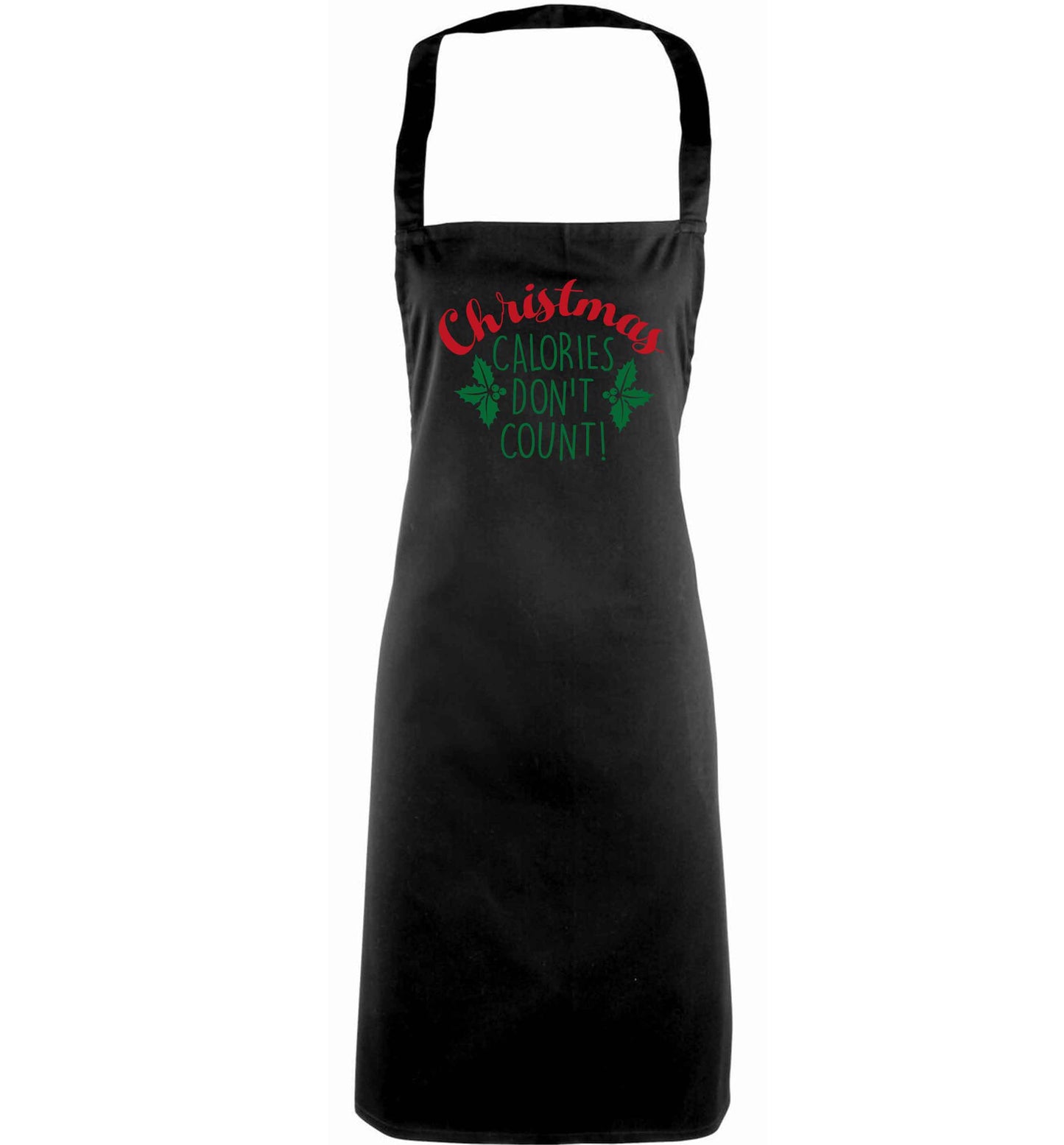Christmas calories don't count adults black apron