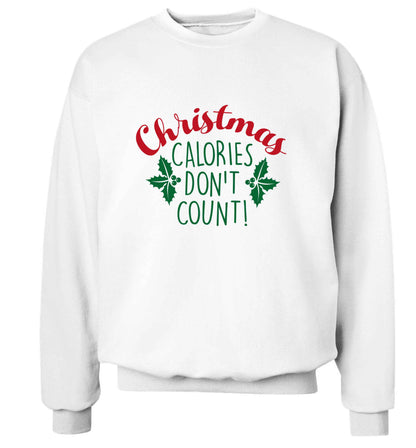 Christmas calories don't count adult's unisex white sweater 2XL