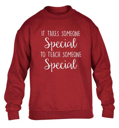 It takes someone special to teach someone special children's grey sweater 12-13 Years