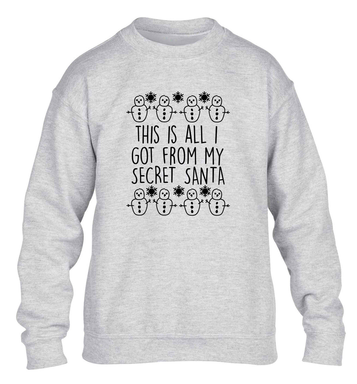 This is all I got from my secret Santa children's grey sweater 12-13 Years