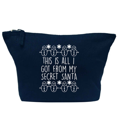 This is all I got from my secret Santa navy makeup bag