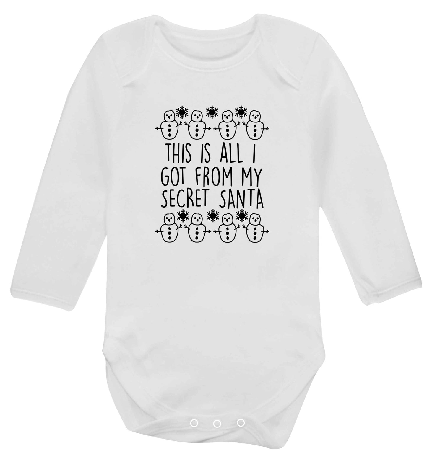 This is all I got from my secret Santa baby vest long sleeved white 6-12 months