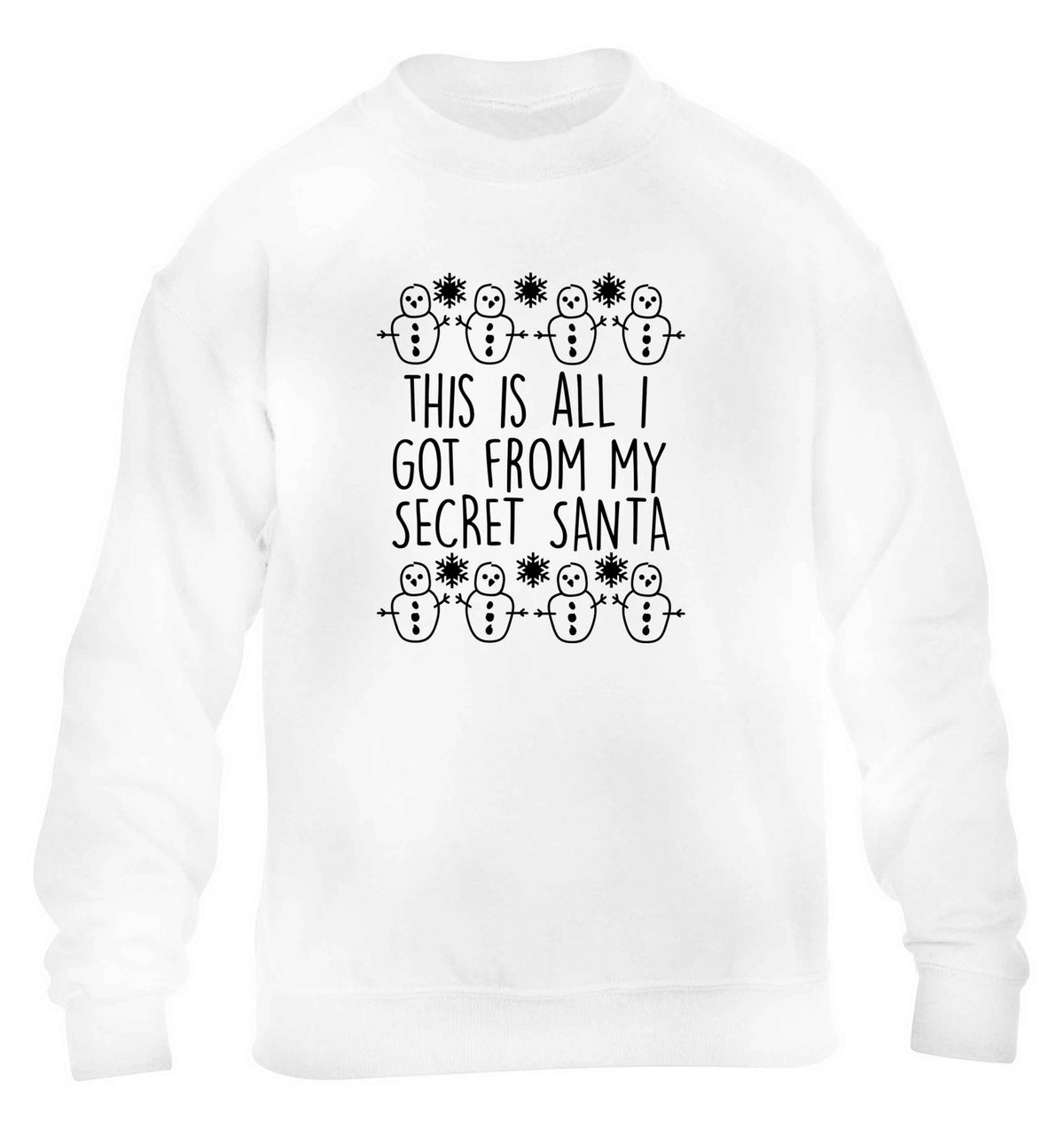 This is all I got from my secret Santa children's white sweater 12-13 Years