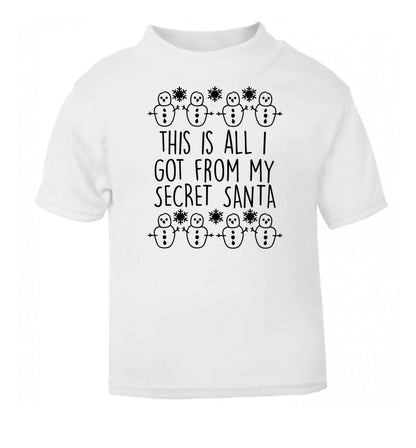 This is all I got from my secret Santa white baby toddler Tshirt 2 Years