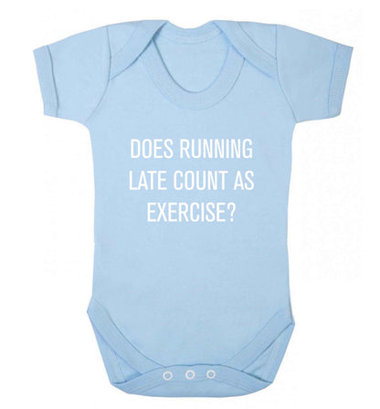 Does running late count as exercise? baby vest pale blue 18-24 months