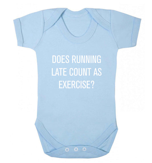 Does running late count as exercise? baby vest pale blue 18-24 months