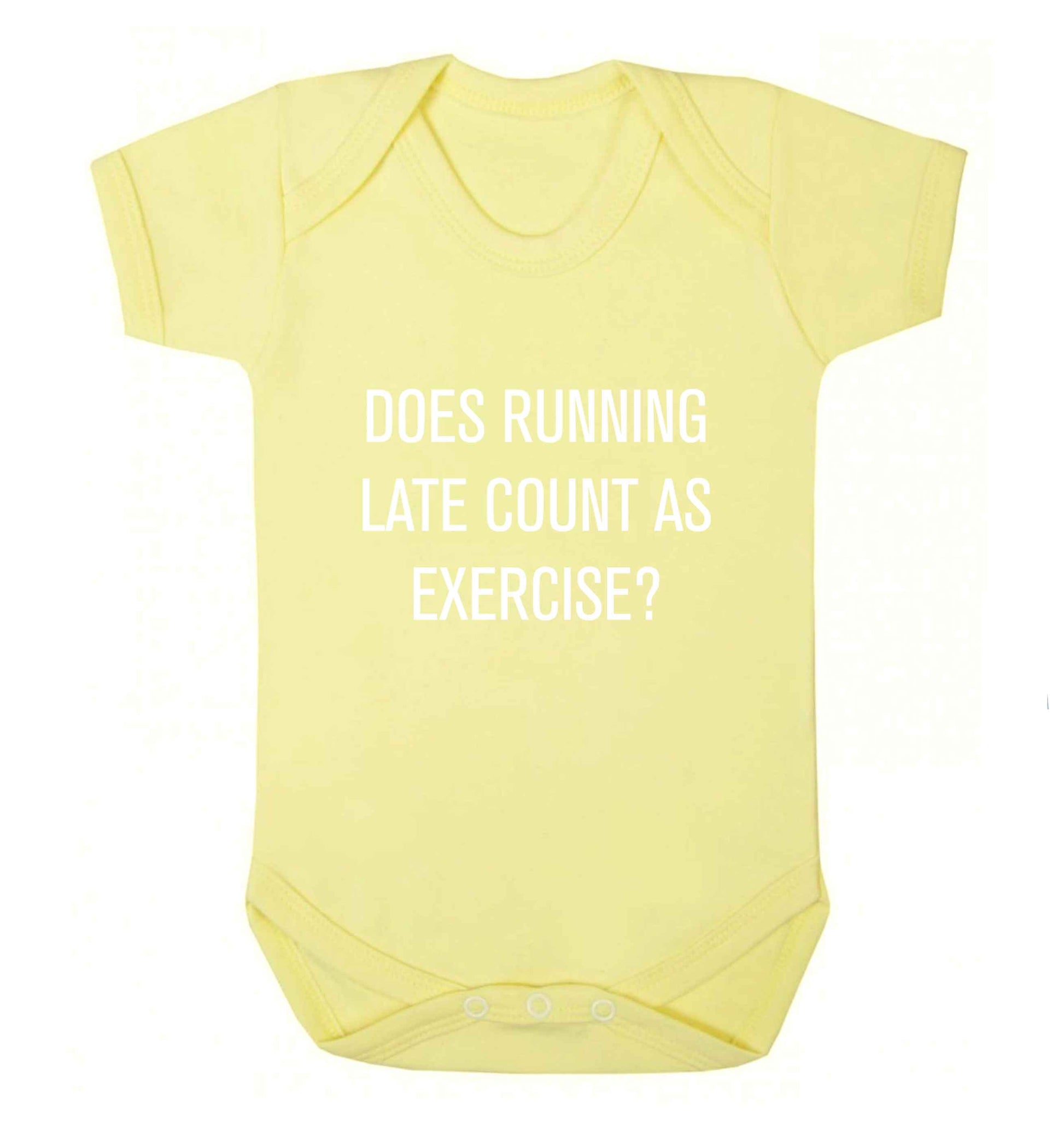Does running late count as exercise? baby vest pale yellow 18-24 months