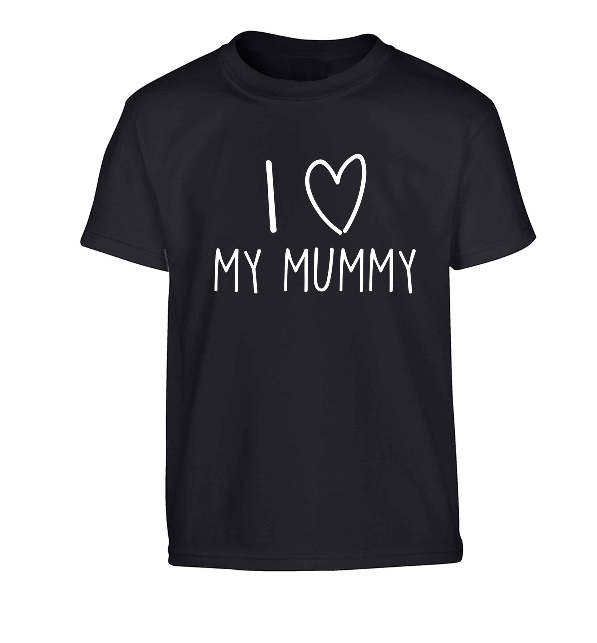 I love my mummy Children's black Tshirt 12-13 Years