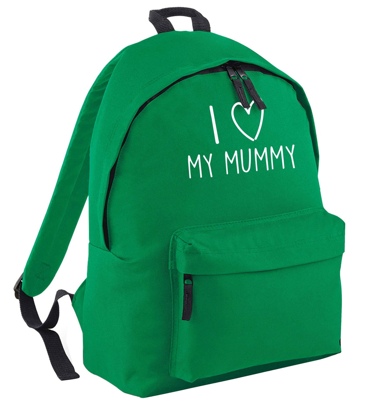 I love my mummy green adults backpack