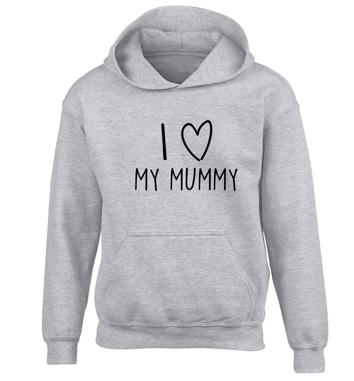 I love my mummy children's grey hoodie 12-13 Years