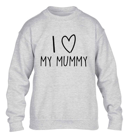 I love my mummy children's grey sweater 12-13 Years
