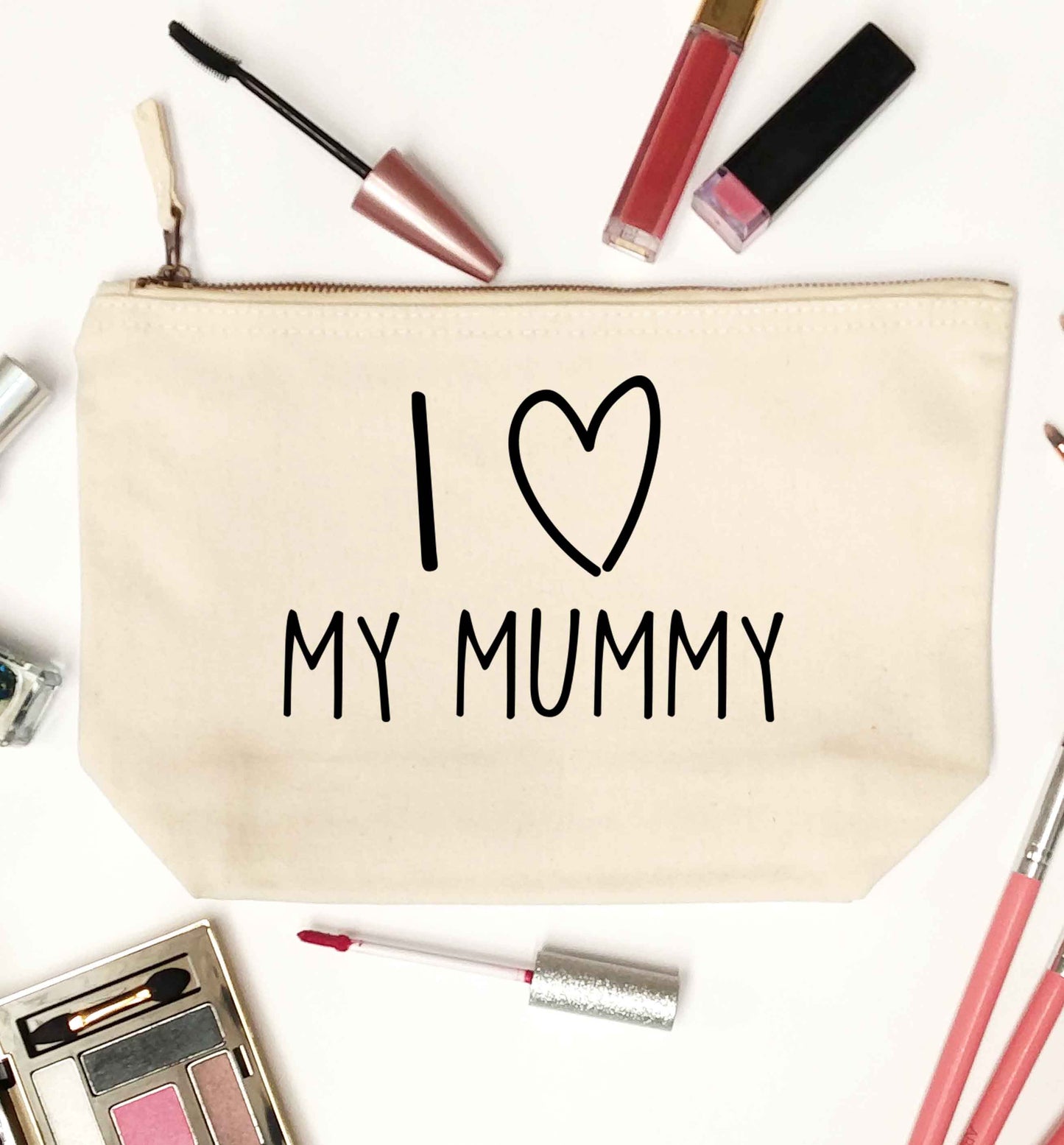I love my mummy natural makeup bag