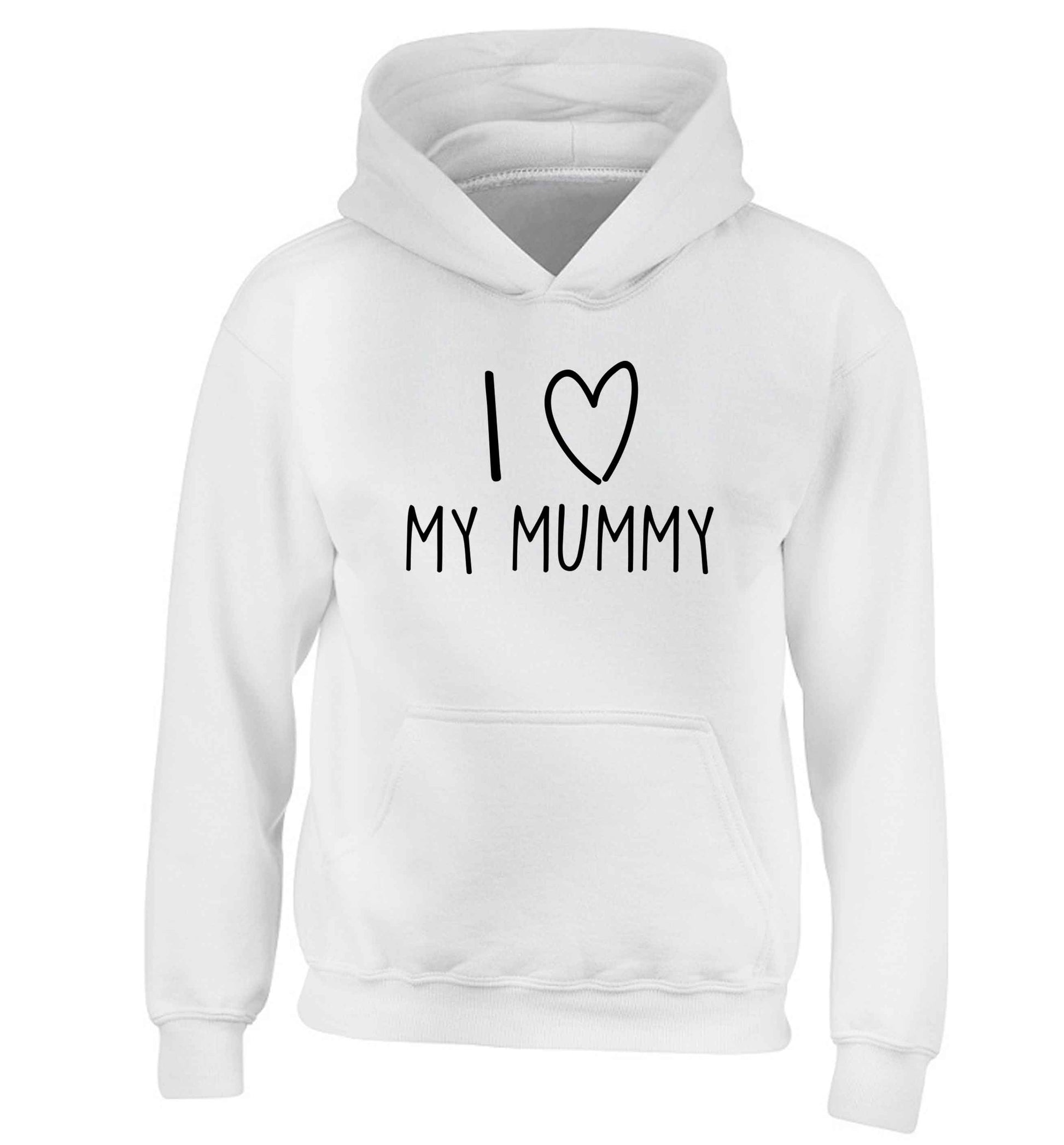 I love my mummy children's white hoodie 12-13 Years