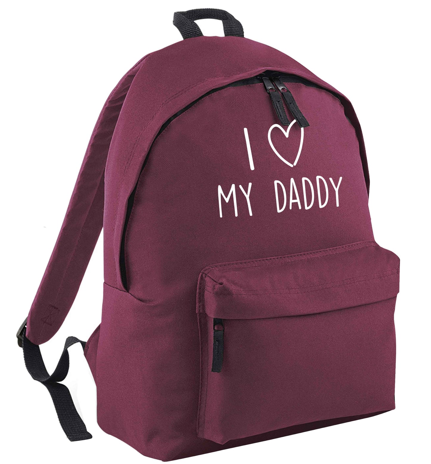 I love my daddy black adults backpack