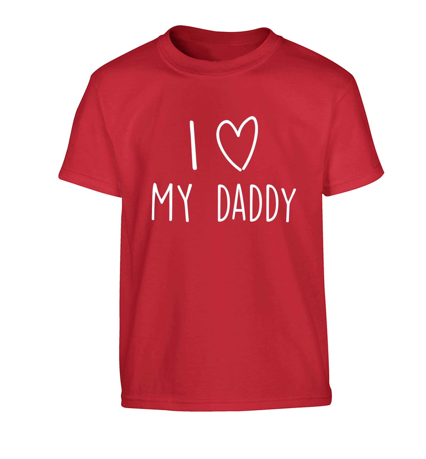 I love my daddy Children's red Tshirt 12-13 Years