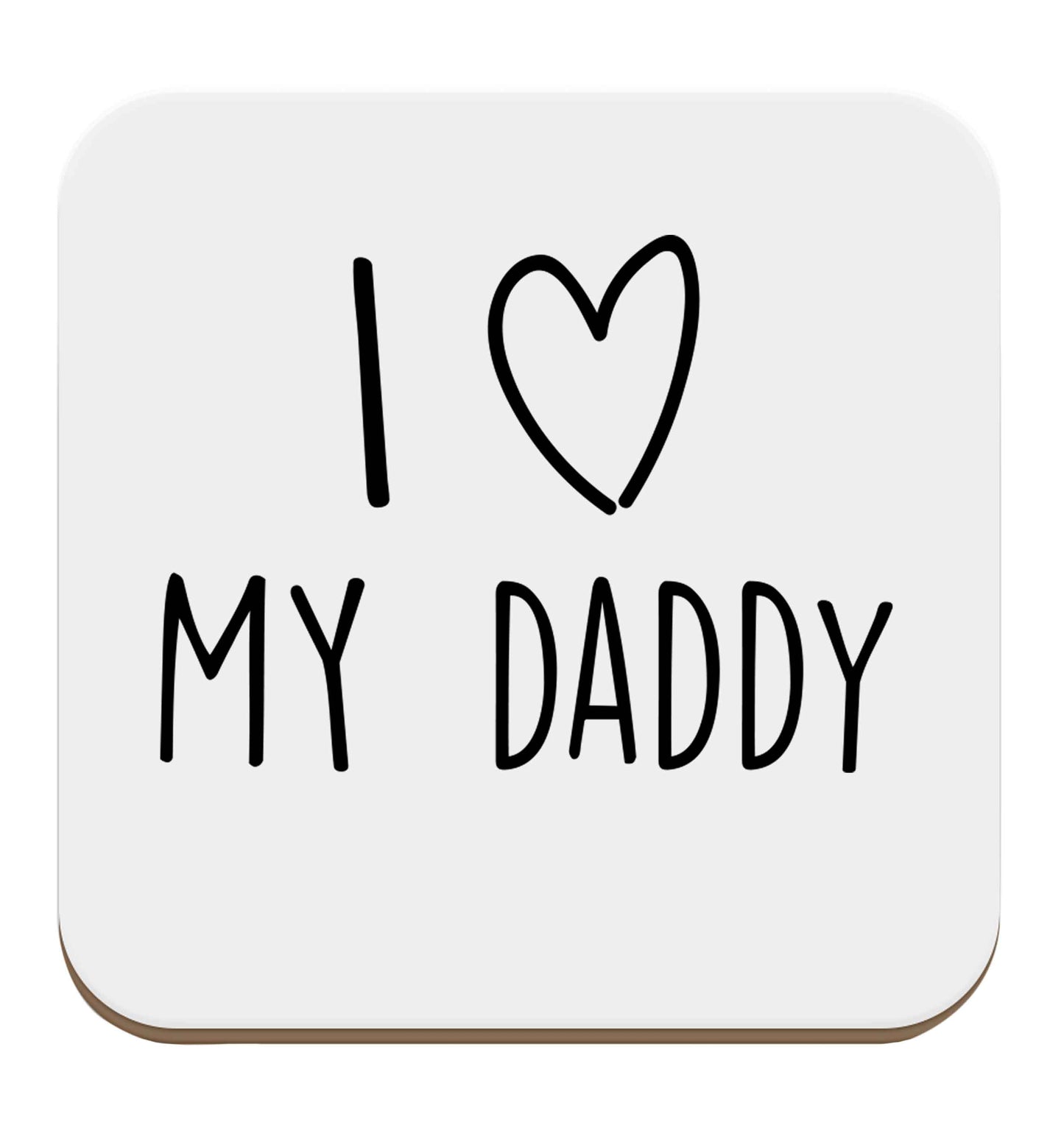 I love my daddy set of four coasters